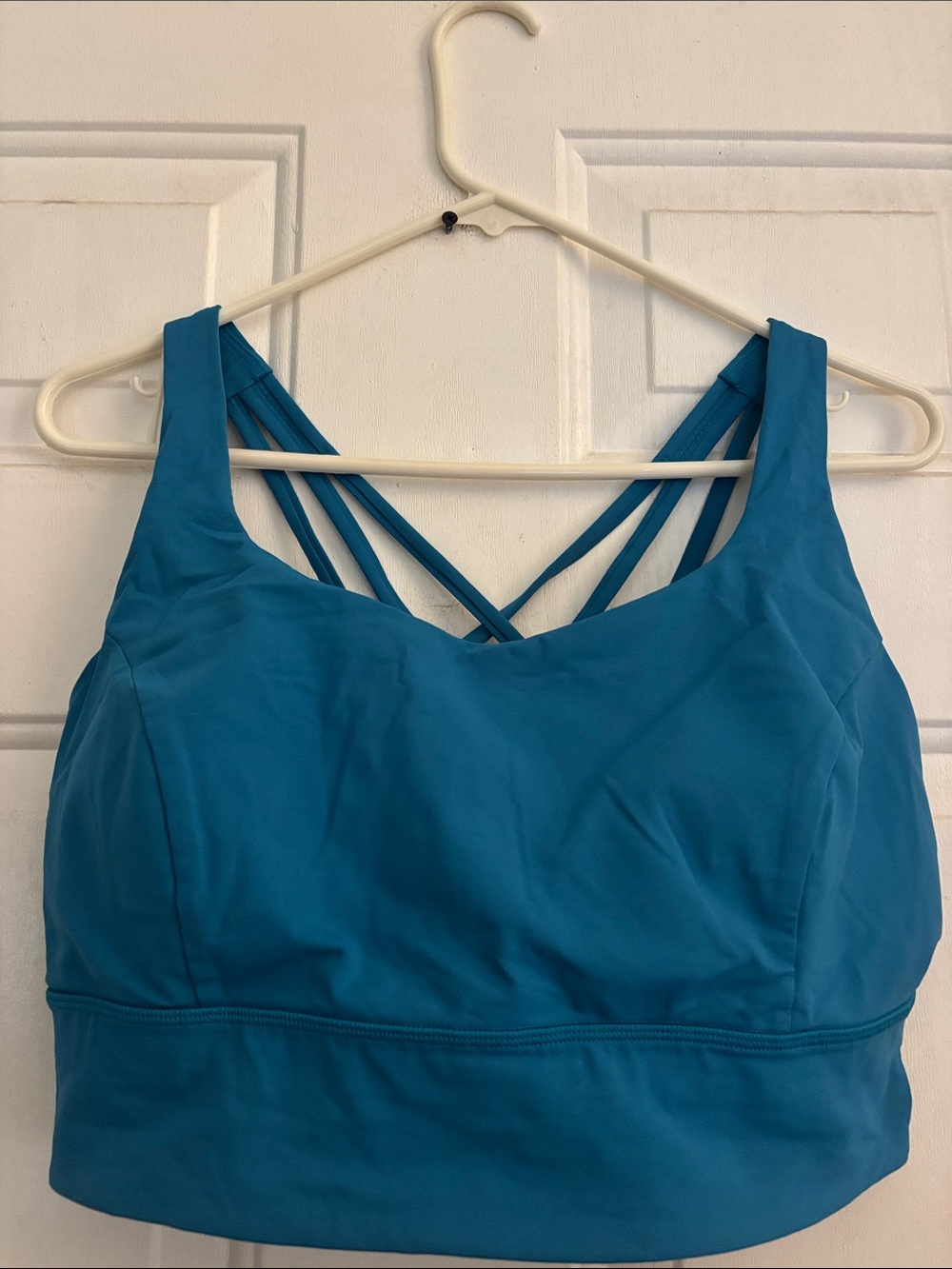 Lululemon Free To Be Serene Bra Long Line, Hawaiian Blue, Size 14